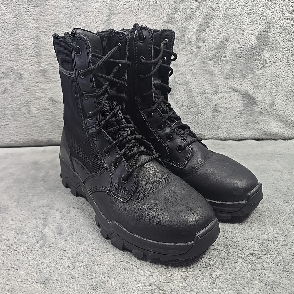 5.11 Tactical Speed 3.0 Urban Boots Mens Size 9  Black Lace Up Side Zip Leather‎